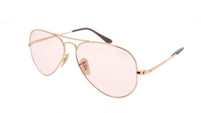 Ray-Ban RB3689 001/T5 55-14 Or Solid Evolve Small Photochromiques