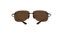Maui Jim Hikina Braun Matt Maui pure H445-26M 62-14 Mittel Polarisierte Gläser