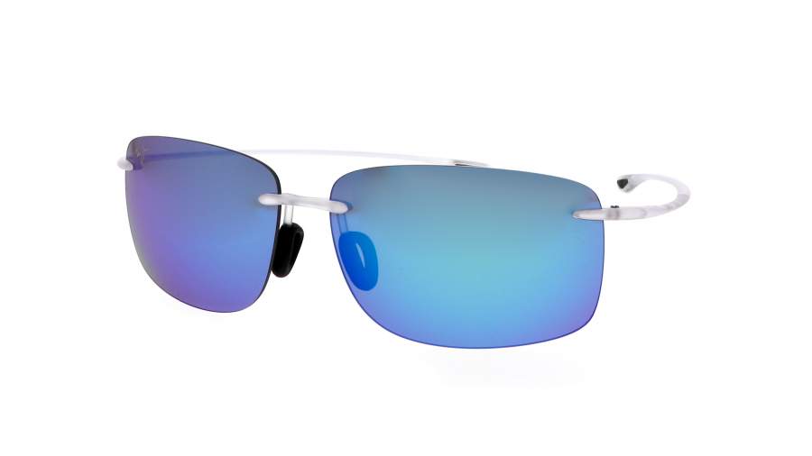 Sonnenbrille Maui Jim Hema Transparent Matt Maui Pure LT B443-05CM 62-14 Mittel Polarisierte Gläser Verspiegelte Gläser auf Lage