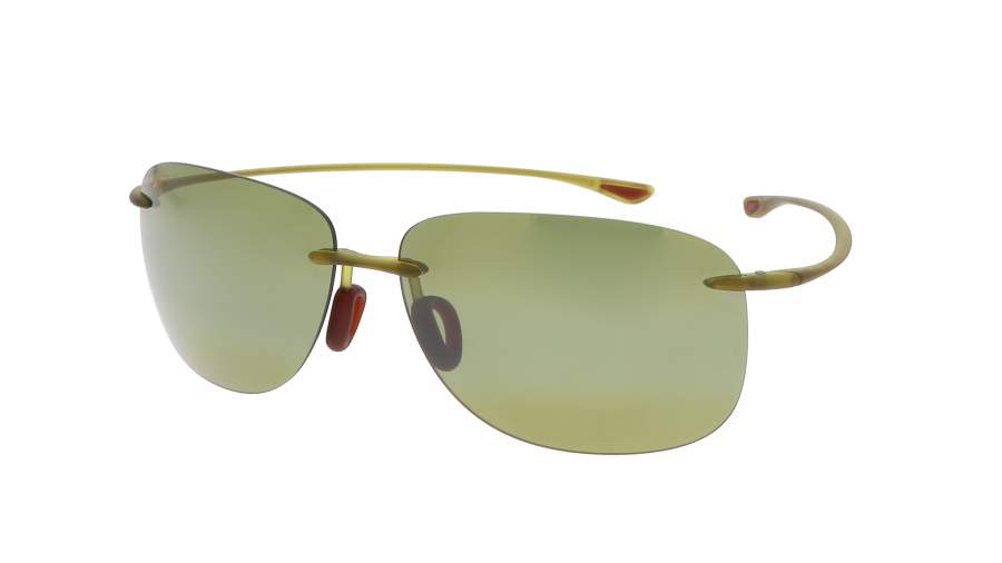 Sonnenbrille Maui Jim Hikina Grün Matt Maui Pure LT HT445-15M 62-14 Mittel Polarisierte Gläser Verspiegelte Gläser auf Lager