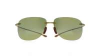 Maui Jim Hikina Vert Mat Maui Pure LT HT445-15M 62-14 Medium Polarisés Miroirs
