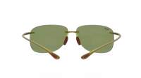 Maui Jim Hikina Green Matte Maui Pure LT HT445-15M 62-14 Medium Polarized Mirror