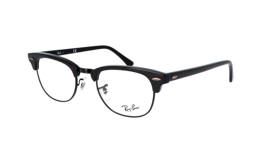 Brille Ray-Ban Clubmaster Wrinkled Optics Schwarz RX5154 RB5154 8049 51-21 Mittel auf Lager