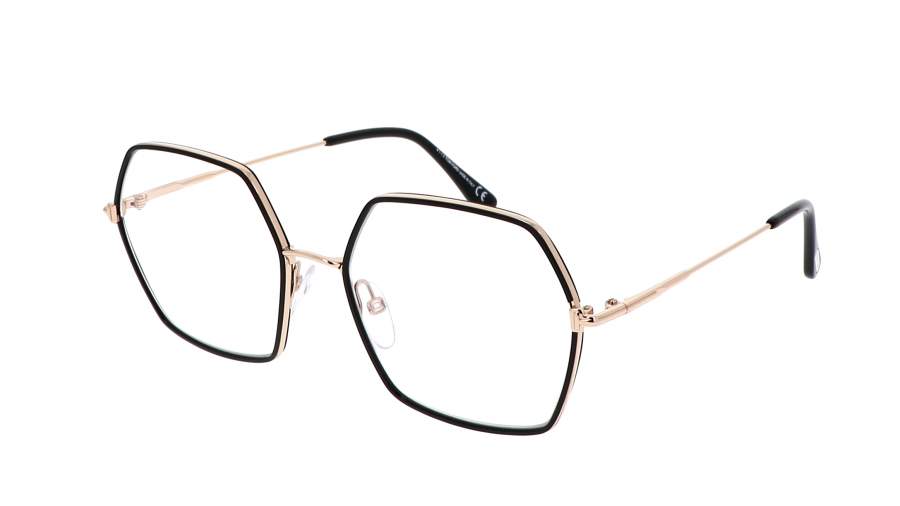 Brille Tom Ford FT5615-B/V 001 55-18 Schwarz Mittel auf Lager