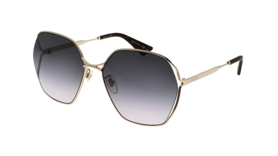 Occhiali da sole Gucci GG0818SA 001 63-17 Oro in stock
