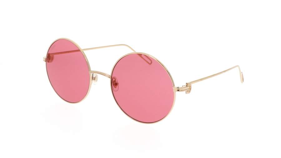 Sonnenbrille Cartier CT0156S 003 56-21 Gold Breit Gradient Gläser auf Lager