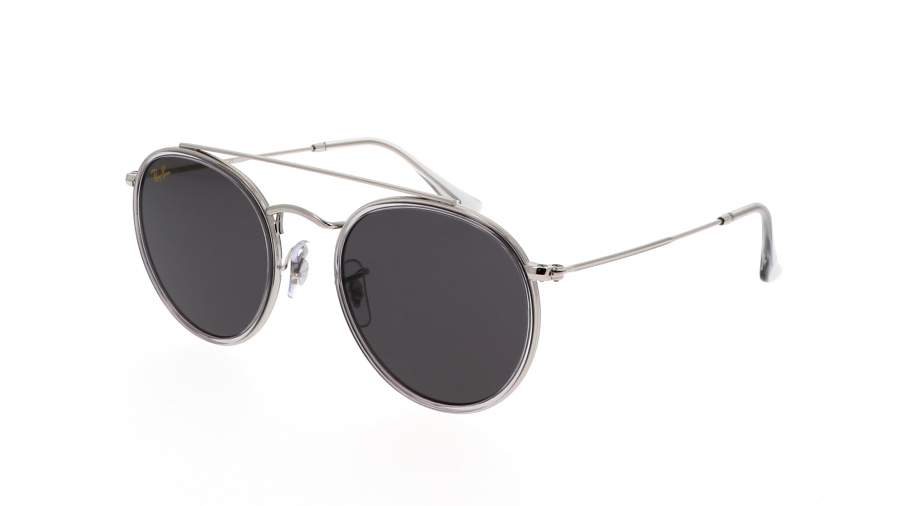 Occhiali da sole Ray-Ban Round Double Bridge RB3647N 9211/B1 51-22 Argento in stock