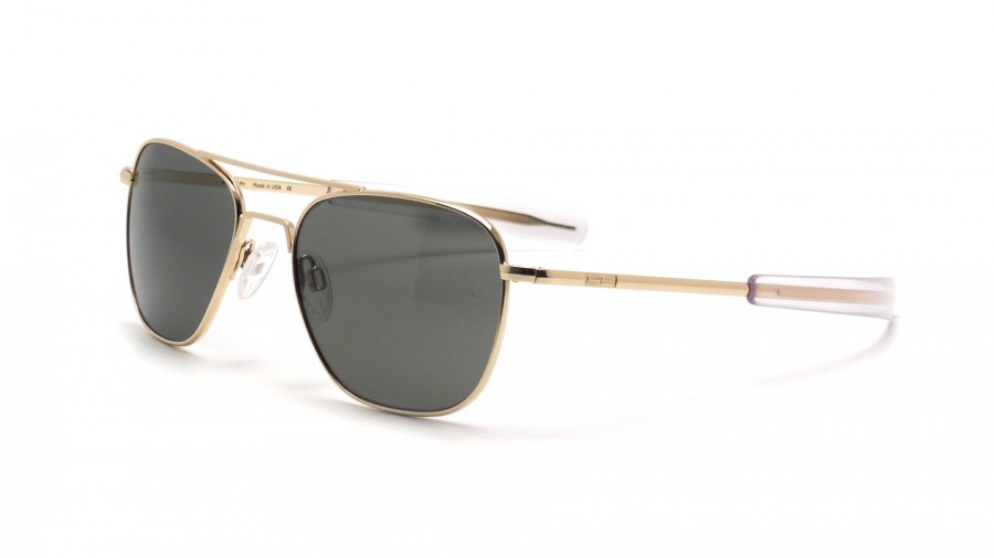 Randolph AF51634 Aviator 23K Doré Verres polarisés Medium