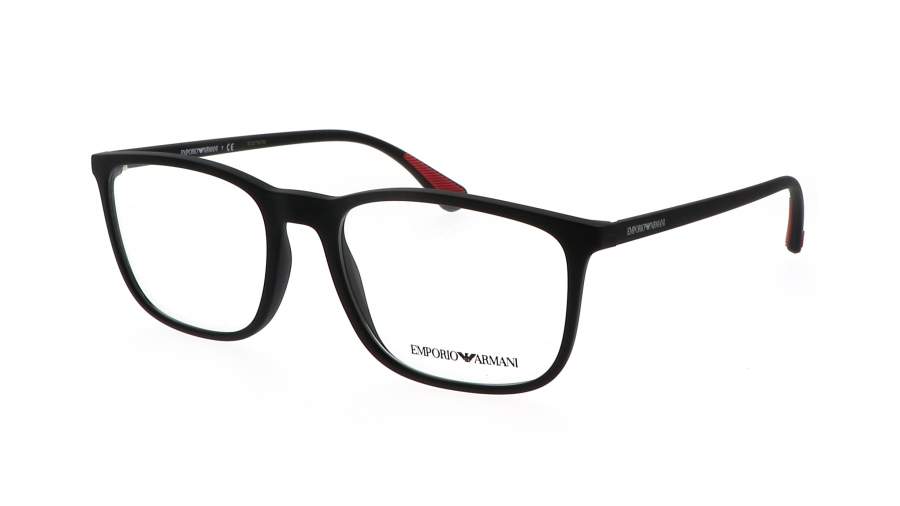 Brille Emporio Armani EA3177 5042 55-18 Schwarz Matt Breit auf Lager