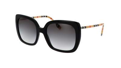 Sonnenbrille Burberry Caroll Schwarz BE4323 3853/8G 54-20 Breit Gradient Gläser auf Lager
