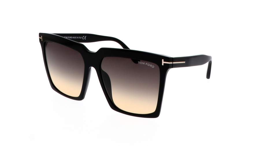 Sonnenbrille Tom Ford Sabrina Schwarz FT0764S 01B 58-16 Breit Gradient Gläser auf Lager