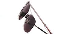 Randolph Aviator White Gold Gold Skytec American Grey AF267 55-20 Mittel Polarisierte Gläser