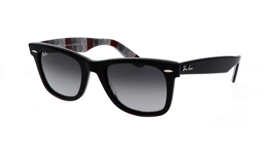 Sonnenbrille Ray-Ban Original Wayfarer Schwarz RB2140 1318/3A 54-18 Breit Gradient Gläser auf Lager