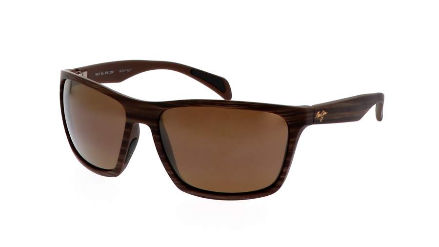Sunglasses Maui Jim Makoa Woodgrain Brown Matte HCL Bronze H804 25W 59-17 Medium Polarized Mirror in stock