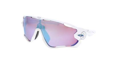 Sonnenbrille Oakley Jaw Breaker Weiß Matt Prizm Snow OO9290 21 Mittel Verspiegelte Gläser auf Lager