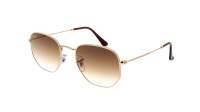 Ray-Ban Hexagonal Gold RB3548 001/51 51-21 Mittel Gradient Gläser