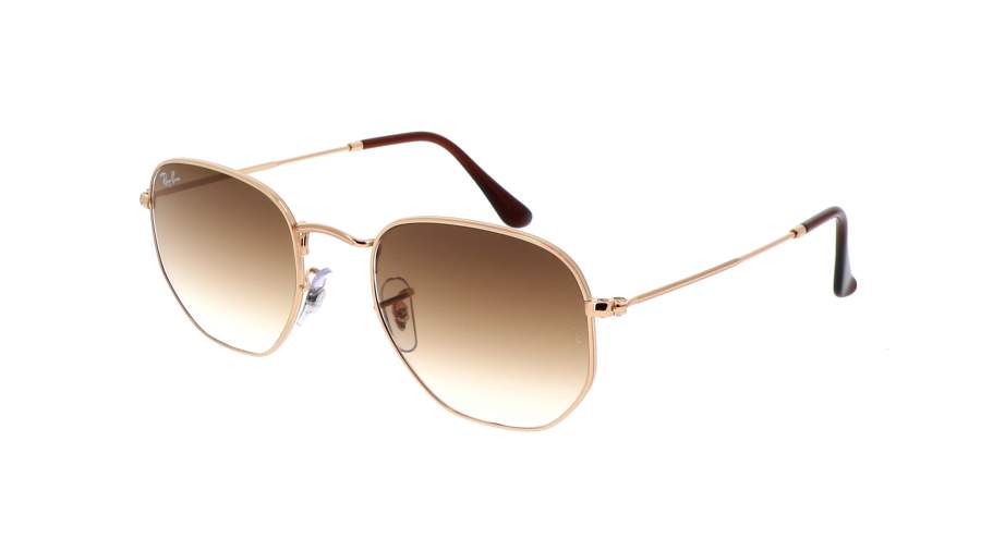 Sonnenbrille Ray-Ban Hexagonal Gold RB3548 001/51 51-21 Mittel Gradient Gläser auf Lager