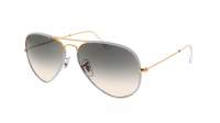 Ray-Ban Aviator Full Color Grau Matt RB3025JM 919632 58-14 Mittel Gradient Gläser