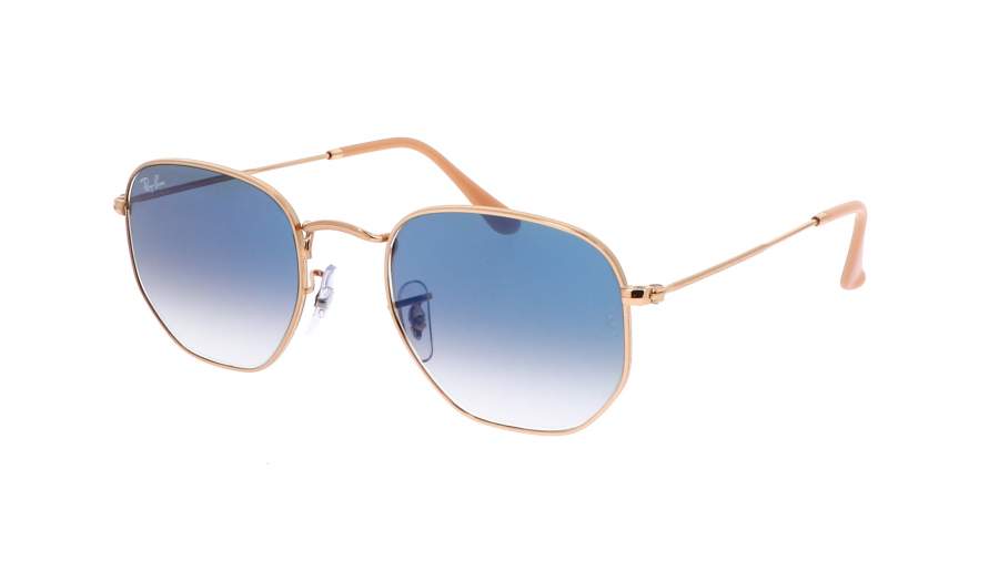 Occhiali da sole Ray-Ban Hexagonal Flat Lenses RB3548 001/3F 51-21 Oro in stock