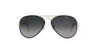 Ray-Ban Aviator Full Color Black Matte RB3025JM 9196/71 58-14 Medium Gradient