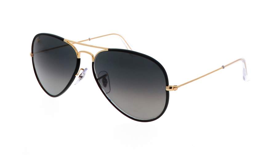 Lunettes de soleil Ray-Ban Aviator Full Color Noir Mat RB3025JM 9196/71 58-14 Medium Dégradés en stock