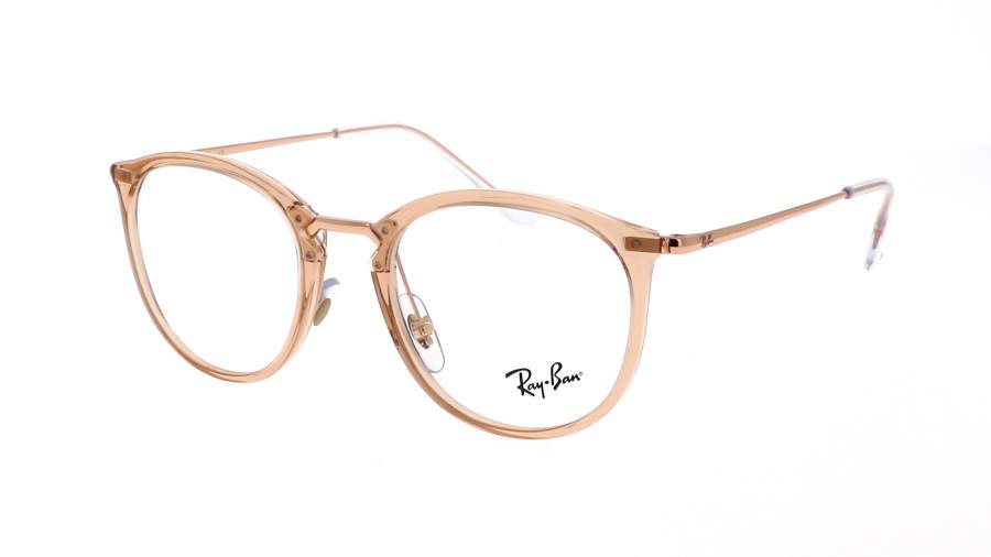 Eyeglasses Ray-Ban RX7140 RB7140 8124 49-20 Transparent light brown Brown Small in stock