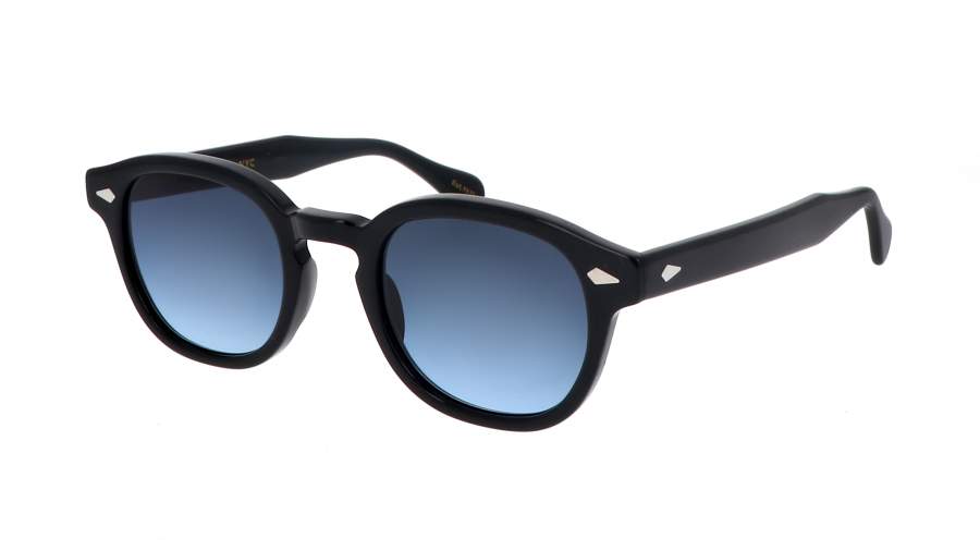 Moscot Lemtosh Black denim blue lenses 49-24 Large