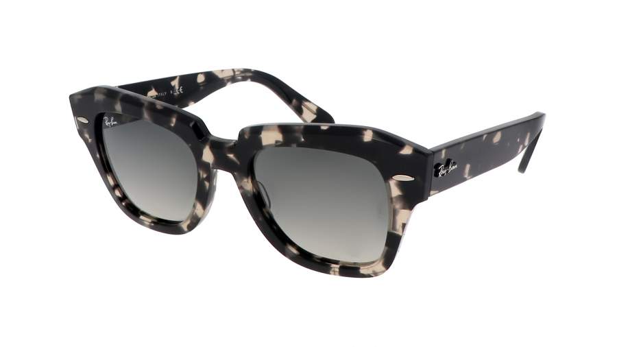 Lunettes de soleil Ray-Ban State street Gray Havana Écaille RB2186 1333/71 52-20 Large Dégradés en stock