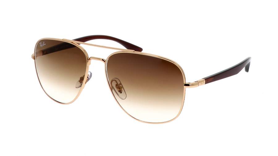 Lunettes de soleil Ray-Ban RB3683 001/51 56-15 Arista Or Medium Dégradés en stock