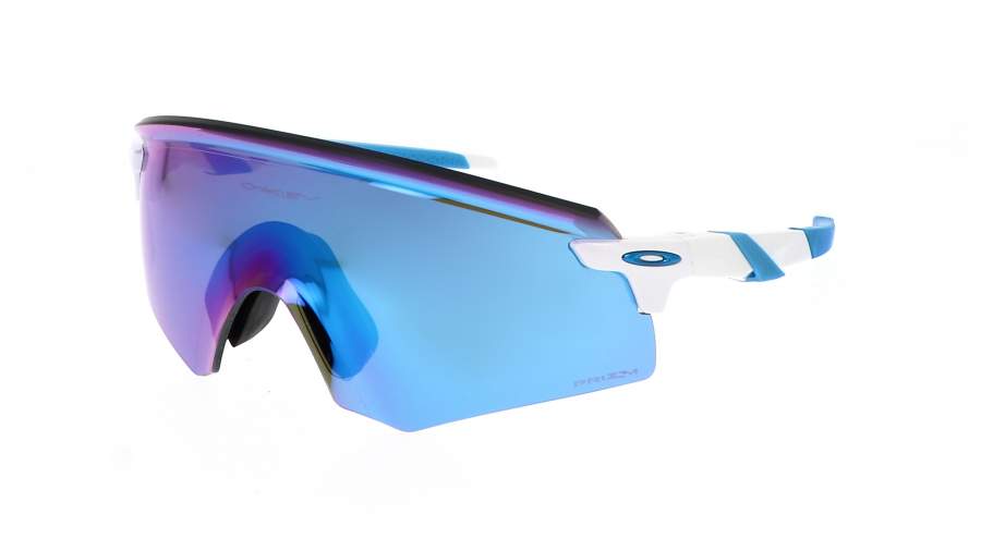 Sonnenbrille Oakley Encoder Polished white Weiß Prizm Sapphire OO9471 05 Einheitsgrösse Verspiegelte Gläser auf Lager