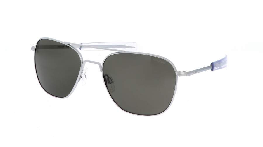 Sonnenbrille Randolph Aviator Matt Chrome Grau Matt Skytec American Grey AF278 55-20 Mittel auf Lager