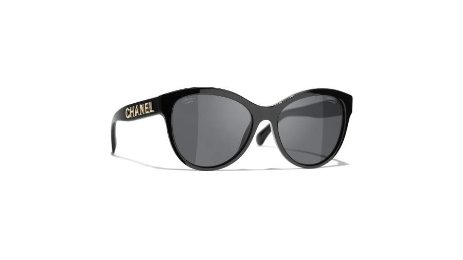 Sonnenbrille Chanel CH5458 C622T8 55-17 Schwarz Mittel auf Lager