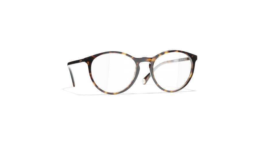 Brille Chanel Signature Tortoise CH3413 C714 53-19 Breit auf Lager