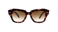 Ray-Ban State street Pink Havana Écaille RB2186 1334/51 52-20 Large Dégradés