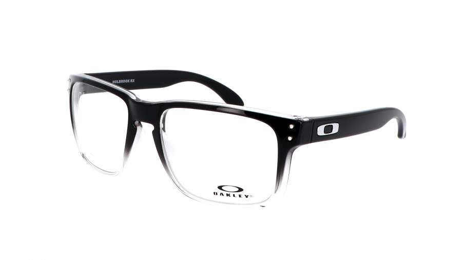 Brille Oakley Holbrook Polished Black Clear Fade RX Schwarz OX8156 06 56-18 Breit auf Lager