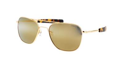 Randolph Aviator 23K Gold Gold AF317 Mittel Polarisierte Gläser Verspiegelte Gläser