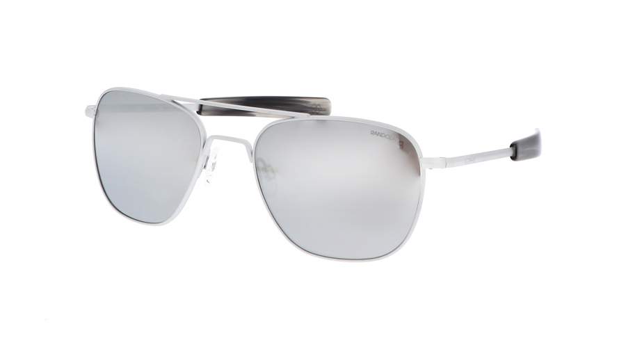 Sunglasses Randolph Aviator Matte Chrome Grey Matte AF315 Medium Polarized Mirror in stock
