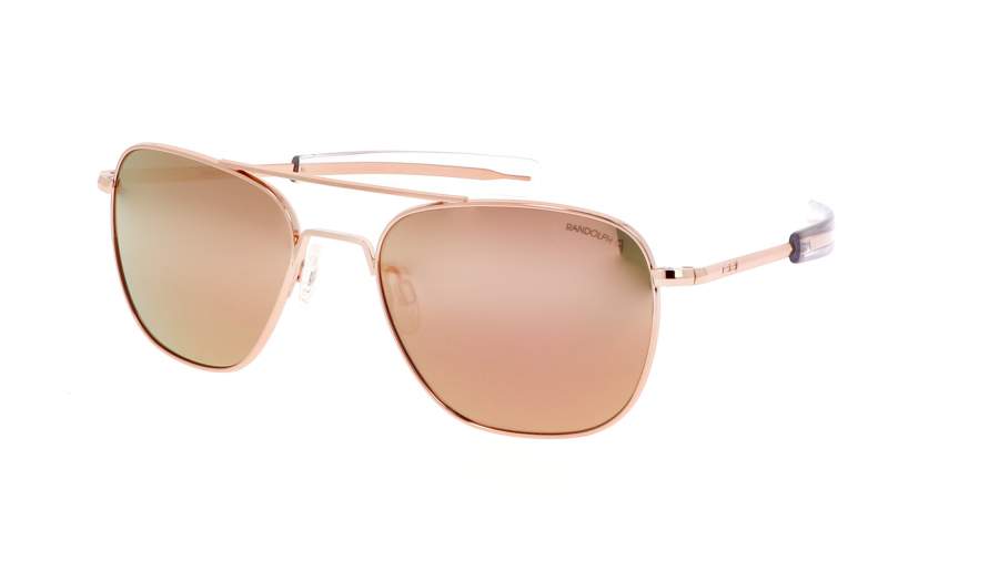 Sonnenbrille Randolph AF242 Rose Gold Bronze Mittel Polarisierte Gläser Verspiegelte Gläser auf Lager