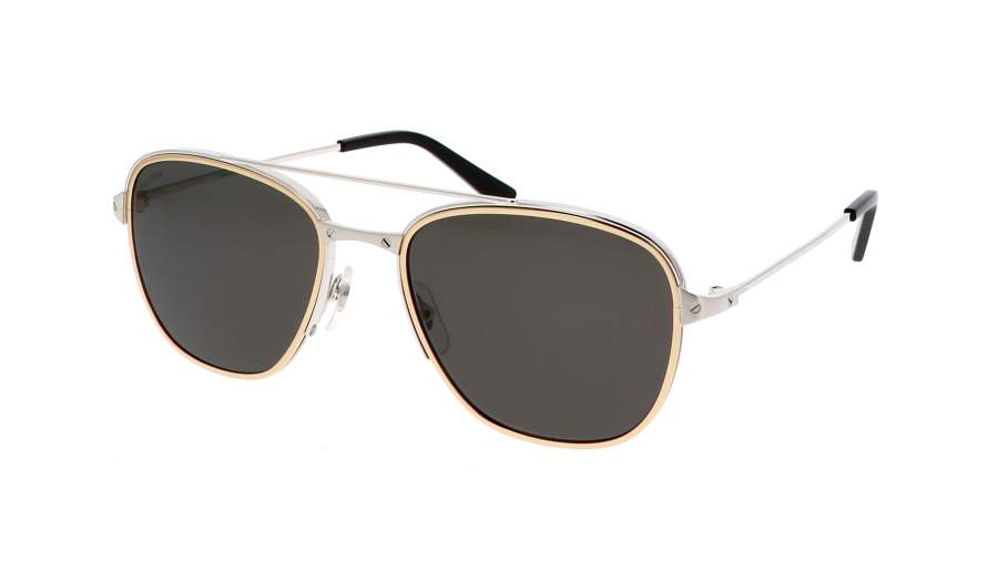 Sonnenbrille Cartier CT0326S 001 57-20 Gold Breit auf Lager