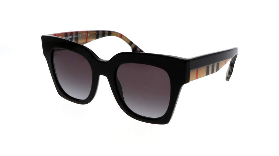 Sonnenbrille Burberry Kitty Schwarz BE4364 39428G 49-21 Schmal Gradient Gläser auf Lager