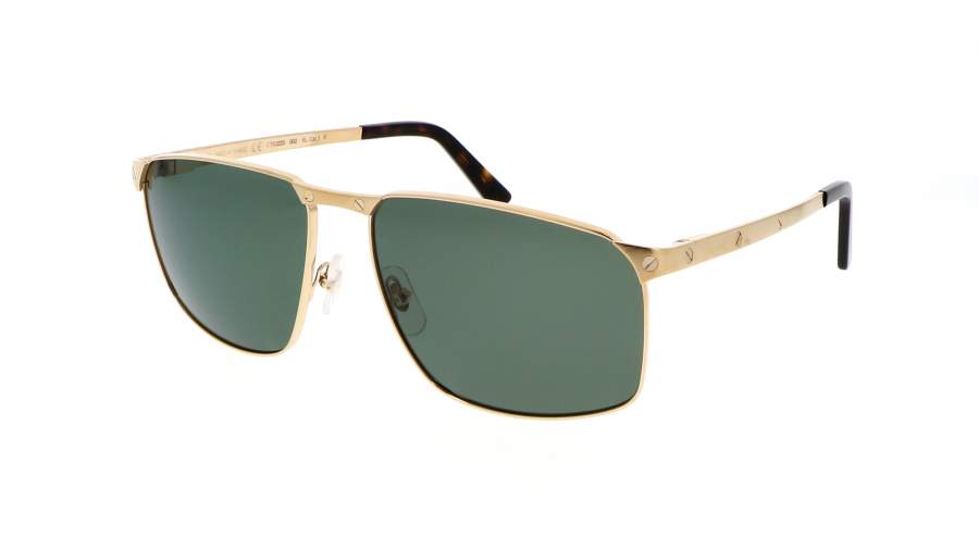 Sonnenbrille Cartier CT0322S 002 60-16 Gold Breit Polarisierte Gläser auf Lager