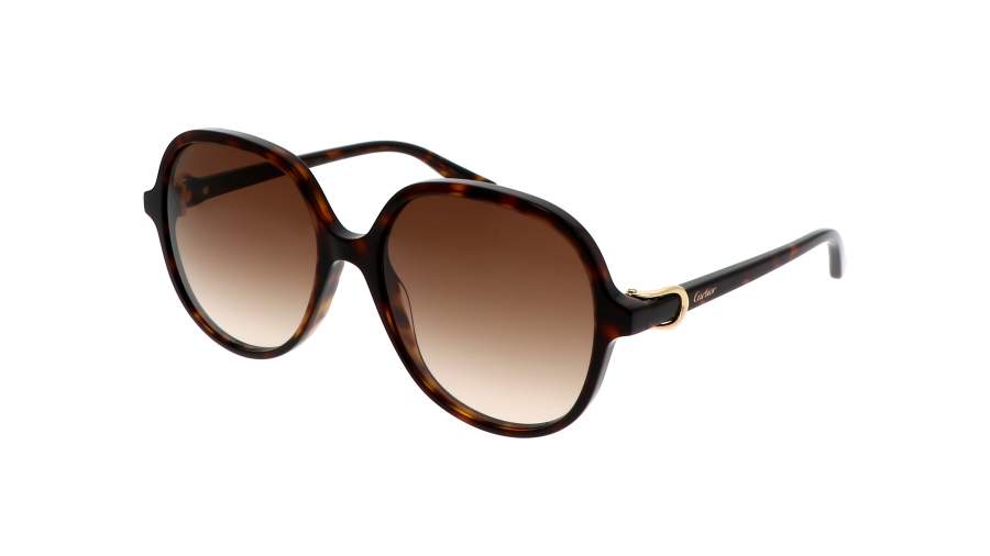 Occhiali da sole Cartier CT0350S 002 57-17 Havana in stock