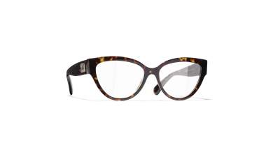 Lunettes de vue CHANEL CH3436 C714 55-16 Dark Tortoise Écaille Large en stock