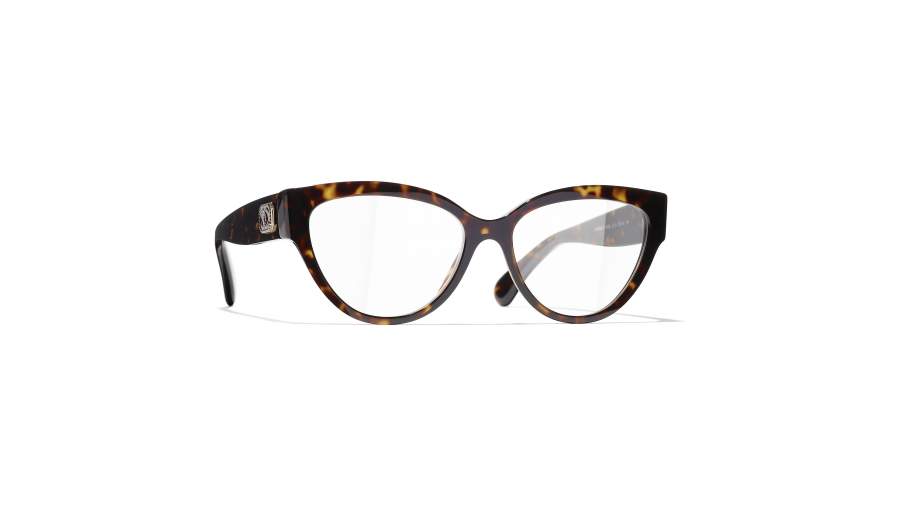 Brille CHANEL CH3436 C714 55-16 Dark Tortoise Tortoise Breit auf Lager