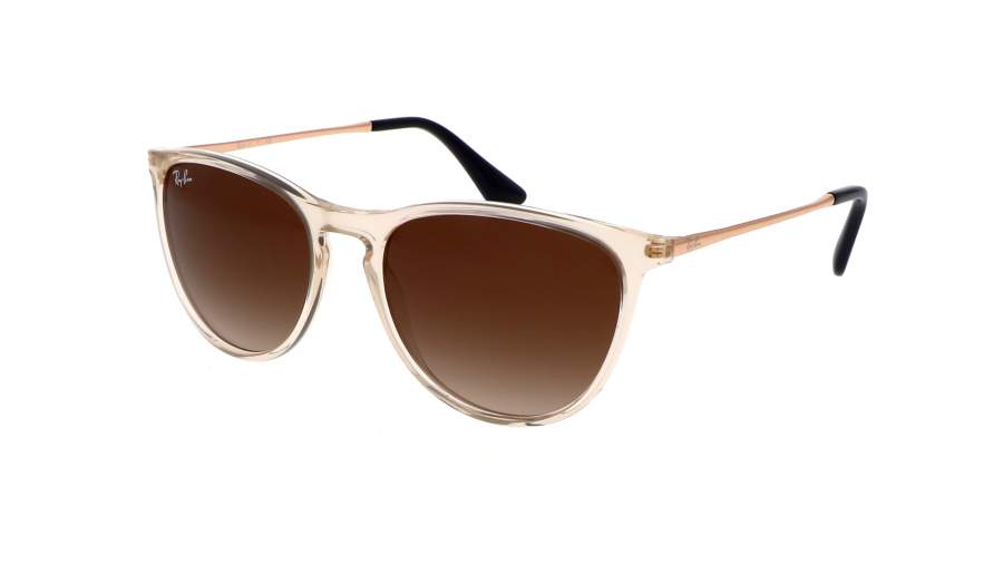 Sonnenbrille Ray-Ban Erika Transparent light brown Braun RJ9060S 710813 50-15 Junior Gradient Gläser Verspiegelte Gläser auf Lag