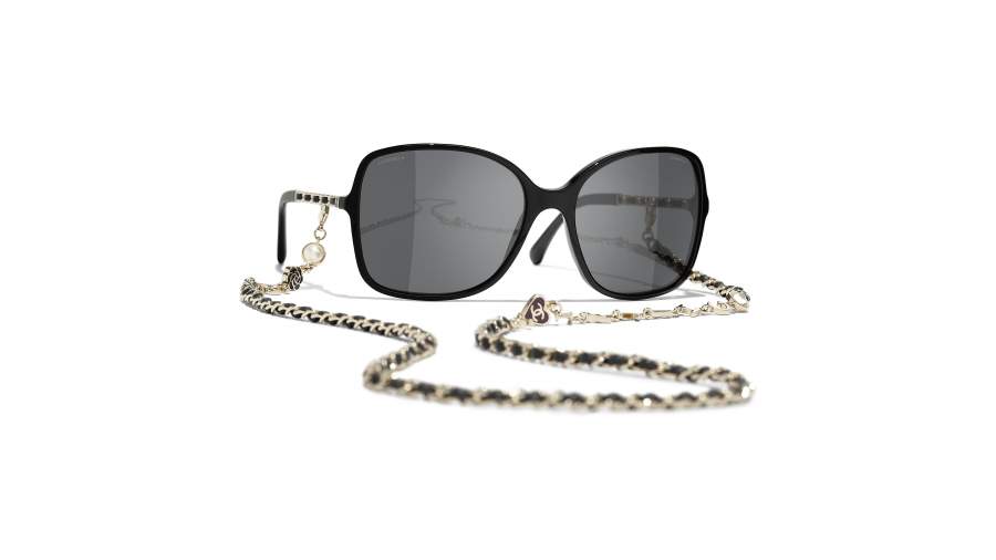 Occhiali da sole CHANEL Chaîne CH5210Q C622S4 57-17 Nero in stock