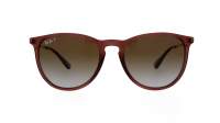 Ray-Ban Erika Transparent Dark Brown RB4171 6593/T5 54-18 Medium Polarized Gradient