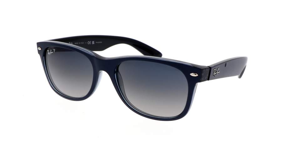 Occhiali da sole Ray-Ban New wayfarer RB2132 6607/78 55-18 Blu in stock