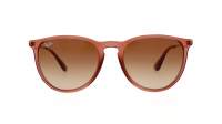 Ray-Ban Erika Transparent light brown Braun RB4171 6590/13 54-18 Mittel Gradient Gläser
