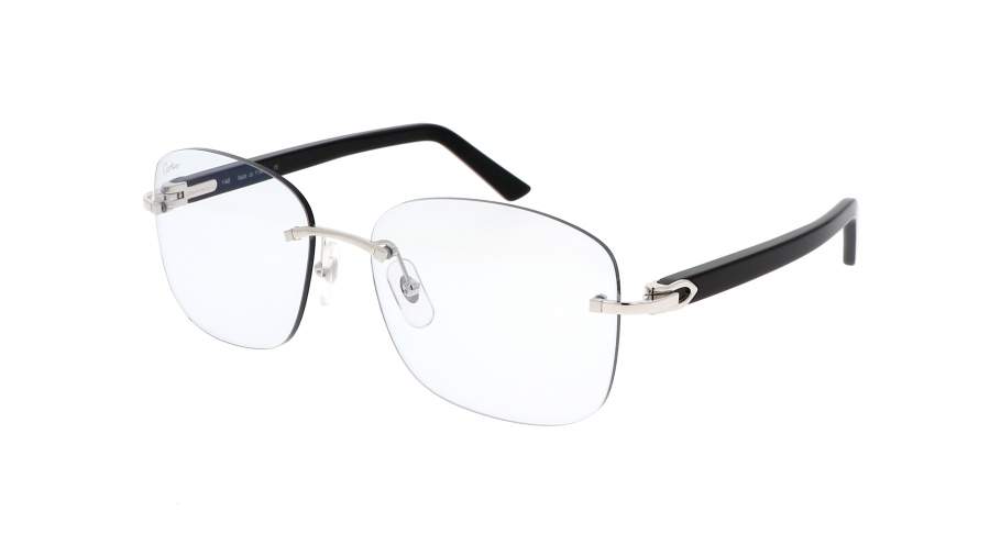 Sonnenbrille Cartier CT0227S 006 58-17 Silber Breit Selbsttönende Gläser auf Lager